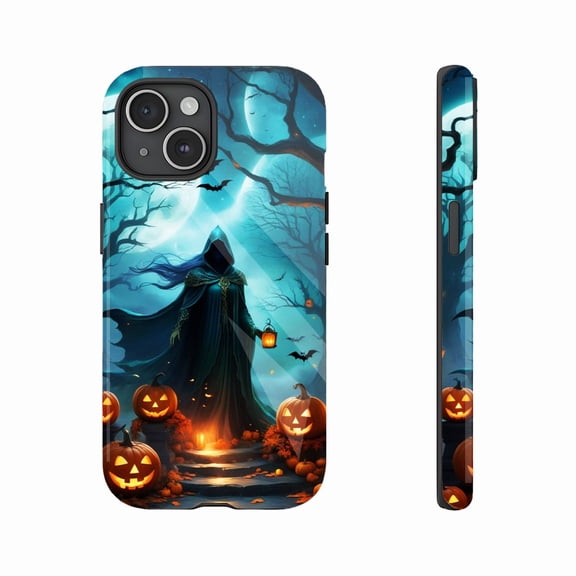 Spooky Halloween Phone Case with Glowing Pumpkin Design, Unique Artistic Print, Durable Shockproof Cover - Perfect for Teens, Adults & Holiday Decor Enthusiasts, Compatible with iPhone 11/12/13/14/15