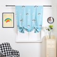 thumbnail image 4 of Barra de cortinas Blackout para cortinas Rod Pocket Blackout Cortina Tie Up Shade ajustable para baño Rainbow_Blue Rainbow_Blue Magideal Barra de cortinas Blackout para cortinas, 4 of 7