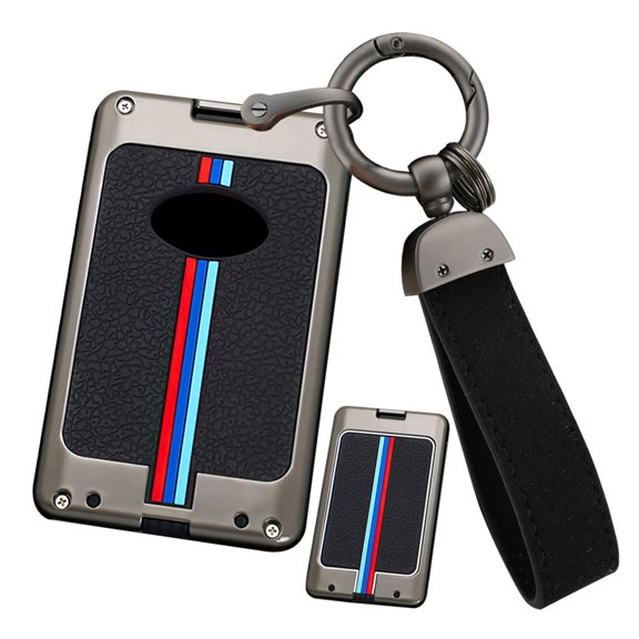 Metal Key Fob Housing Silicon Key Cover Fit for Lexus Card Shape Remote,Stylish Car Key Case Compatible with LX570 LS460 LX600 2016-2022 Key Remote