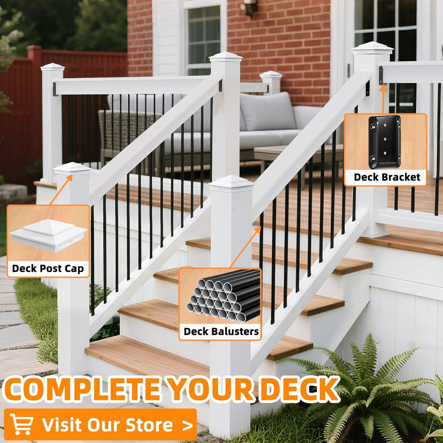 6X6 Aluminum White  Post Caps for  5.5" x 5.5" Wood Posts, Heavy-Duty Fence Post Caps Cover for Cedar Fence Deck Mailbox - Weatherproof, Rust-Resistant - 8 Pack