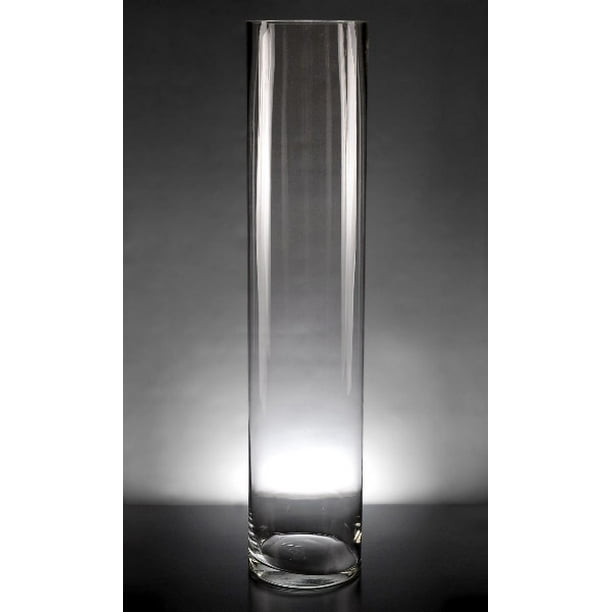 Clear Glass 24 inch Cylinder Vases
