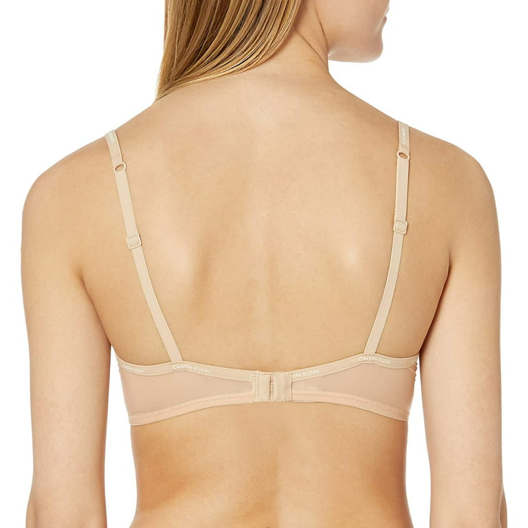 Calvin Klein Women's Sheer Marquisette Unlined Demi Bra : :  Clothing, Shoes & Accessories