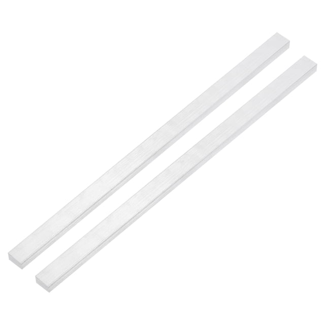 Uxcell Square 6063 Aluminum Flat Bar, 2Pack 1/4" Thickness 9/16" Width 12" Length