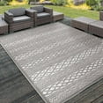 thumbnail image 6 of Orian Boucle Jenna 5'2" X 7'6" Silverton Geometric Outdoor Rug, 6 of 8