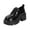 Gray, variant on EKVAHL Platform Oxford Shoes for Women Faux Leather Lace Up Comfortable Dress Shoes Chunky Lug Block Heel Fashion Shoes