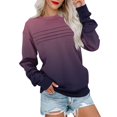 thumbnail image 3 of Women's Long Sleeve Shirts Fall Fashion 2025 Dressy Casual Blouses Trendy Pleated Tunic Tops for Leggings 05-Dark Purple XL, 3 of 4