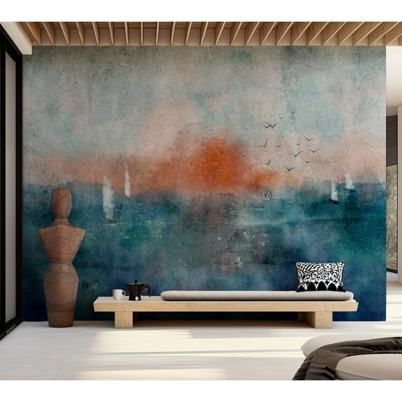 Landscape Wallpaper Wall Mural - Sunny Relief