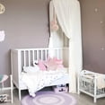 thumbnail image 3 of Dosel para cama para niños con pompón, mosquitera colgante para cuna, castillo, tienda de campaña, decoración para sala de juegos, color blanco, 3 of 5