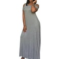 thumbnail image 2 of YAGHYAGH Womens Plus Size Sundress Short Sleeve Cold Shoulder Baggy Long Dress, 2 of 3