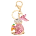 thumbnail image 3 of Llavero de conejo Jadeshay de Metal con colgante de Conejito con incrustaciones, 3 of 8