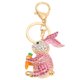 thumbnail image 2 of Llavero de Conejo de Metal con Incrustaciones Bling Bling, 2 of 12