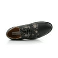 thumbnail image 6 of Ferro Aldo Berkley MFA19670 Mens Floral Classic Captoe Lace Up Oxford Casual Dress Shoes, in Orchid Black, Men's Size 6.5, 6 of 8