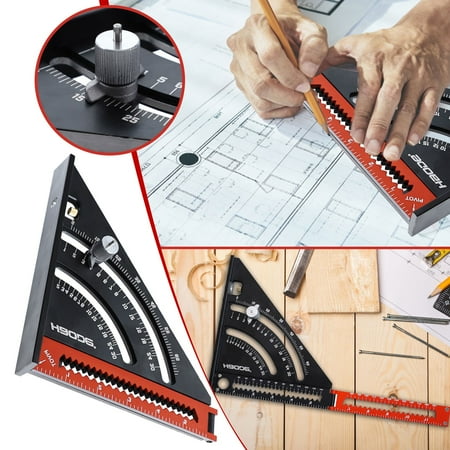 

WANYNG Angle Ruler Woodworking Folding Aluminum Alloy Measuring Tools 0-290mm Sheet Metal Edge