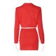 thumbnail image 5 of Falda Conjunto de 2 piezas para mujer, conjunto informal de 2 piezas a juego, conjuntos de trabajo cortos ajustados y pequeños Ygjytge Naranja L para Mujer, 5 of 9