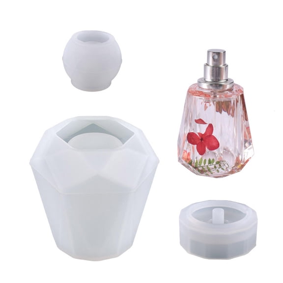 Osdhezcn 3 Pcs DIY Jewelry Container Silicone Molds with Lid 3D Bottle Casting Mold