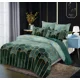 thumbnail image 1 of Funda de edredón de nido de abeja verde, diseño de hojas doradas con material de microfibra, funda de edredón de lujo suave y cómoda para uso durante todo el año, lavable a máquina, cierre de, 1 of 2