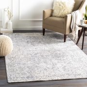Hauteloom Dingwall Living Room, Bedroom Area Rug - Traditional - Gray, Medium Gray, Blue - 2' x 3'3