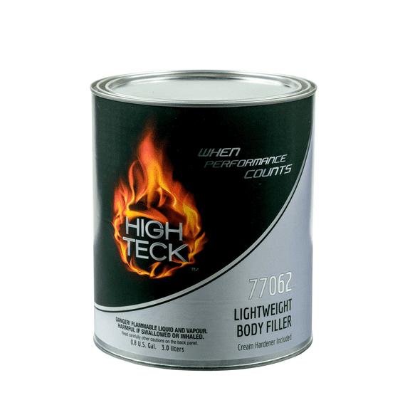 High Teck Products 77062-1 Lightweight Body Filler, 0.8 gal, Gray, Paste, 1.46 lb/gal VOC