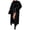 Black, variant on V Neck Long Imitation Coat Women's Autumn And Winter New Warm Coat
