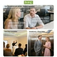 thumbnail image 4 of HTC NE52 Wireless Bluetooth 6.0 Open-Ear Earbuds, AI Translator, Noise-Cancelling Headphones, 130+ Languages, 40H, Black, 4 of 9