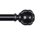 thumbnail image 1 of KAMANINA Curtain Rod Netted Texture End 32-144", Black-New, 1 of 8