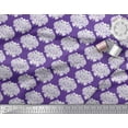 thumbnail image 3 of Soimoi Purple polyester Crepe Fabric Floral Damask Print Sewing Fabric Yard 42 Inch Wide, 3 of 3