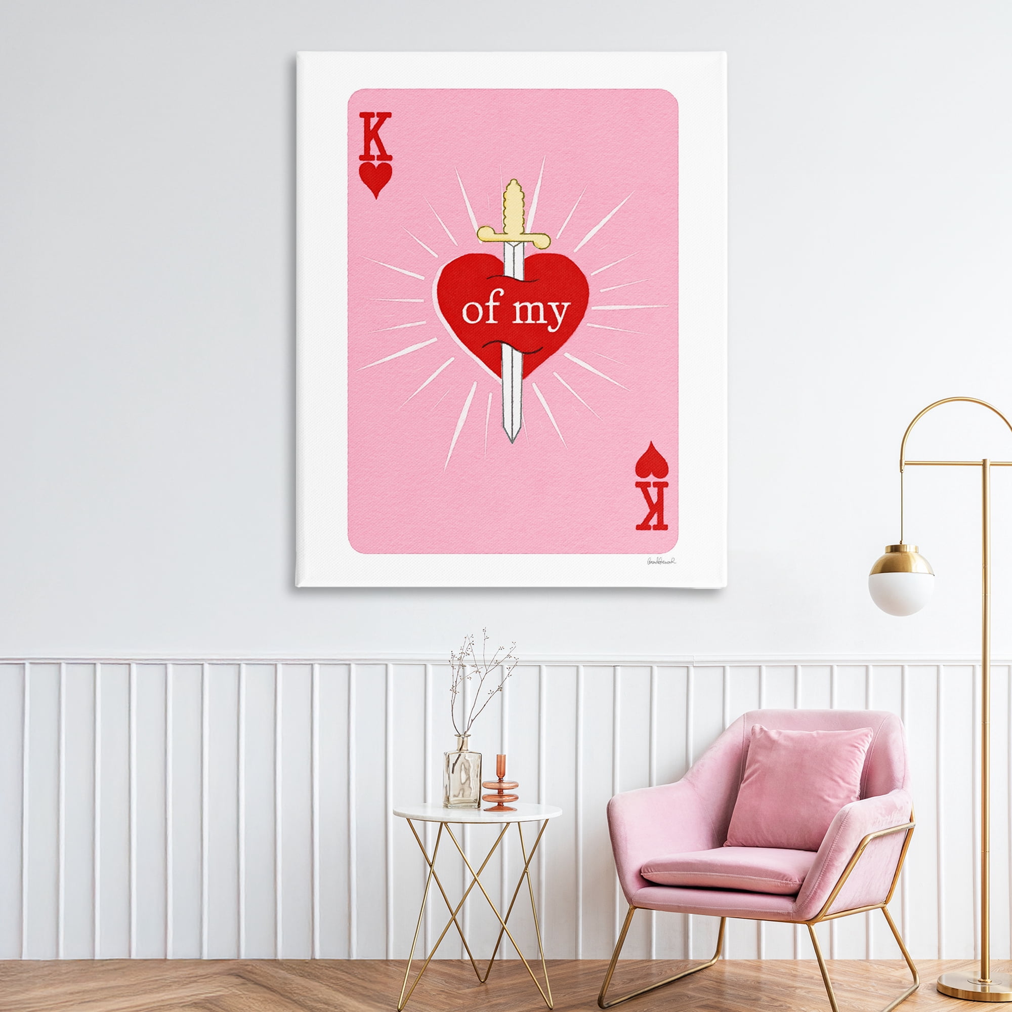 King Of My Heart Sword Canvas Wall Art, design by Amanda Greenwood