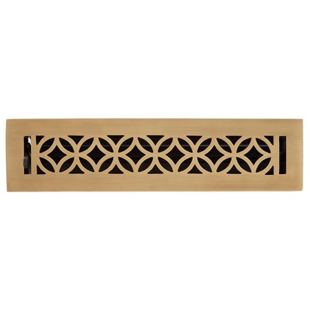 

Signature Hardware 943116-2-10 Pasteur Brass Floor Register - Brass