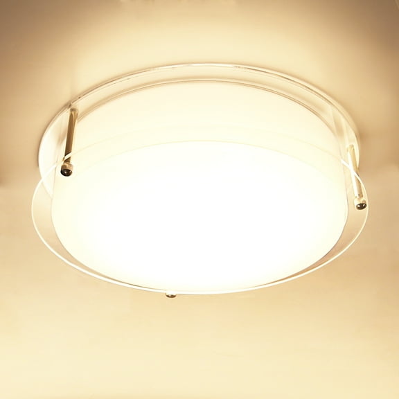 MingBright Flush Mount LED Ceiling Light Fixture, 12 inch 20W 1750 Lumens Ceiling Lamp, 3000K/4000K/5000K 3 Color Temperatures, cETL Certified for Kitchen, Hallway, Bedroom, Laundry