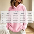 thumbnail image 3 of Women's Fuzzy Sherpa Fleece Hoodie Long Sleeve Loose Fit Pullover Tops Soft Warm Casual Loungewear Sweatshirt Everyday Fall Winter Pink, 3 of 7