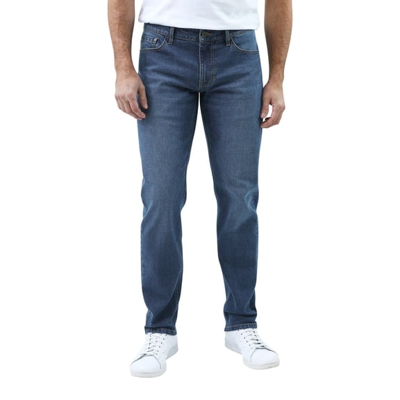IZOD Men's Saltwater 5 Pocket Straight Fit Stretch Denim Jean, Blue, 30x30