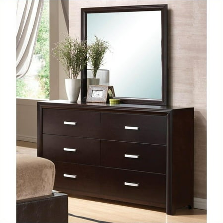 Coaster Andreas Dresser And Mirror Set In Cappuccino Brown