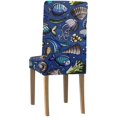 thumbnail image 2 of Funda protectora para silla ABPHQTO diseño de estrella de mar pez concha marina juego de 1, 2 of 4