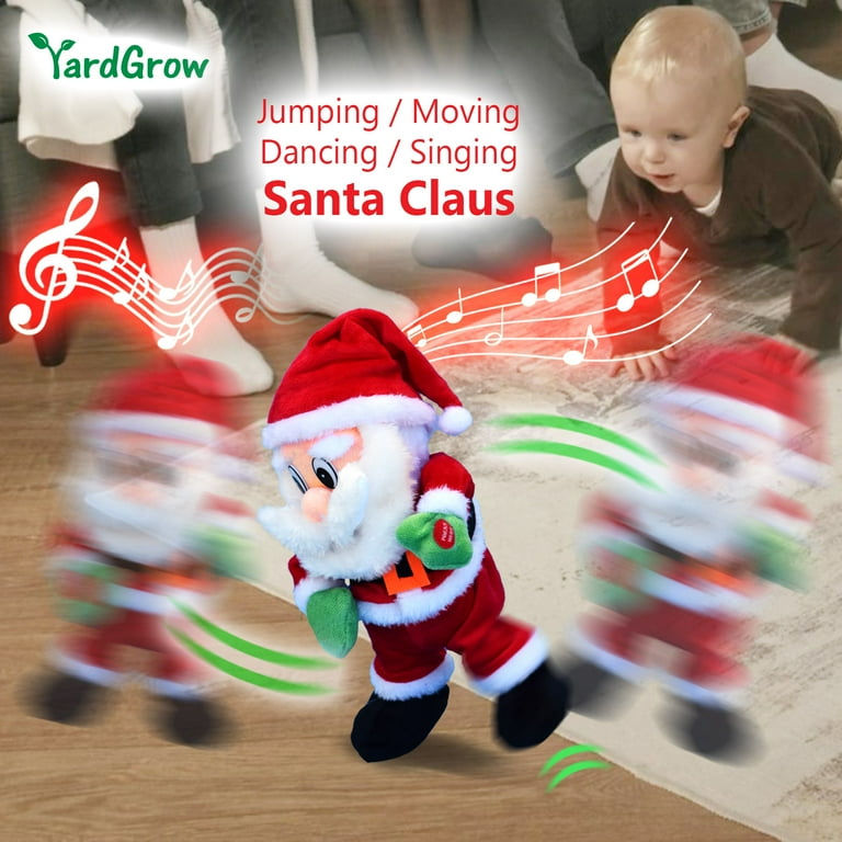 YardGrow Dancing Animated Santa Claus, Singing Kids Stuffed Toy