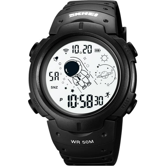 SKMEI Digital Watch Men, Mens Digital Sports Watch LED Screen Military Waterproof Wrist Watches for Men Casual Stopwatch Alarm Countdown Army Watch