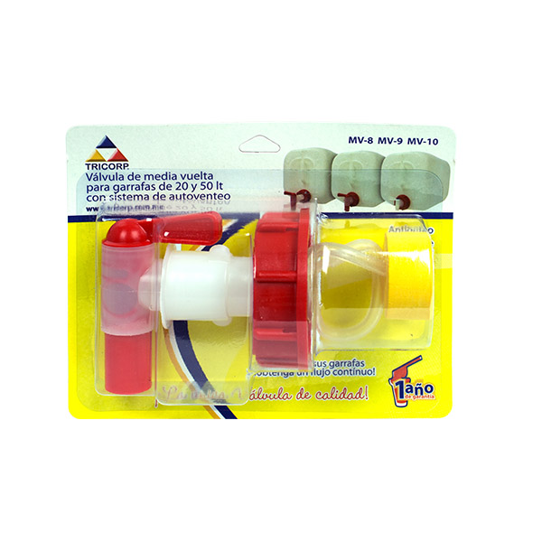 VALVULA LLAVE O GRIFO DE MEDIA VUELTA TAPA DE 61MM PARA GARRAFA DE 20 A 50 LITROS TRICORP MV 8 Walmart en linea