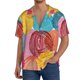 thumbnail image 1 of Balery Colorful Wool Balls Camisa Casual de Manga Corta con Botones para Hombre, Texturizada, Estilo Cubano, para Playa, Verano-X-Large, 1 of 5