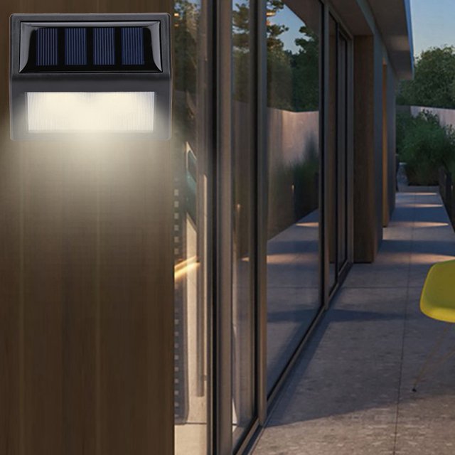 Lámpara Solar Para Exteriores, Luces Solares Para Patio Lámpara Solar ABS + PC, Para Escaleras, Pasillos, Jardín, Patio, Puerta Delantera, Garaje, Balcón Al Aire Libre ZAQW Solar Lamp