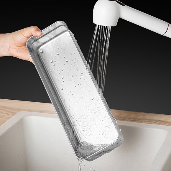 FESTFENDS 1Jgo Cubiertos De Metal Para Cajón Con Superficie Lisa Ideal Para Restaurantes Color Plata