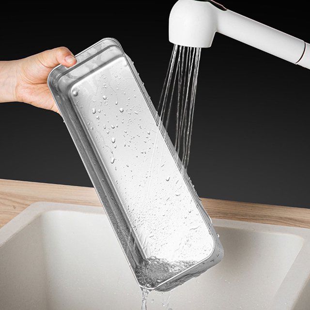 FESTFENDS 1Jgo Cubiertos De Metal Para Cajón Con Superficie Lisa Ideal Para Restaurantes Color Plata