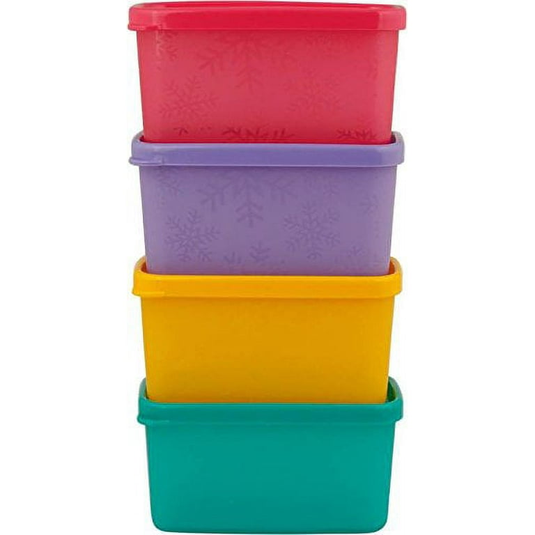 Tupperware MMハーフワイド&スクエアセット 4個 その他セット Tupperware Cool Square Half - Each 4 Pic Set (Yellow, Pink