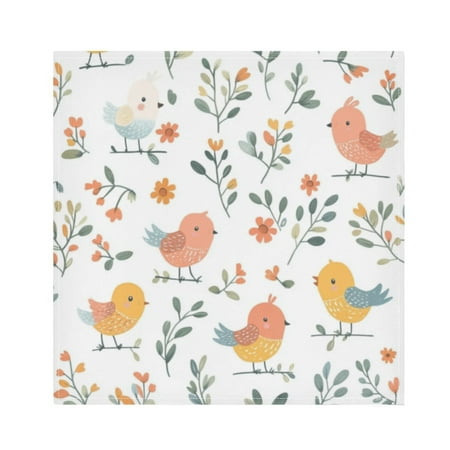 

Napkin Satin Napkin 20*20Inchx1 Kitchen Towel Dinner Plate Towel Decorative Towel Napkin Tea Towel Suitable For Kitchen Table Cartoon Color Cute Bird