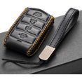 thumbnail image 5 of Vitodeco Leather Key Fob Case Compatible for 2017-2020 Genesis G70, G80, G90, Remote Start, 4-Button, Black, 5 of 6