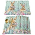 thumbnail image 1 of Binwennn Motif de Lapin de Pâques et d'Oeuf en Lin Imprimé Cuisine Salle à Manger Napperon Décoratif Isolé (9) Grands Napperons Ronds 4 Napperons Rigides Napperon Rond Transparent pour Tout-Petit Napperons Rigides d'Intérieur, 1 of 7