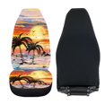 thumbnail image 6 of POLERO Sunset Palm Print Front Seat Cover for Men, 2pc Vehicle Seat Covers Anti-Slip Washable Car Seat Covers, 6 of 9
