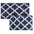 thumbnail image 3 of Somerset Home 2 Piece Bathroom Rug Set - 41x24.5 Inch and 34x21 Inch 100% Cotton Bath Mats (Navy), 3 of 4