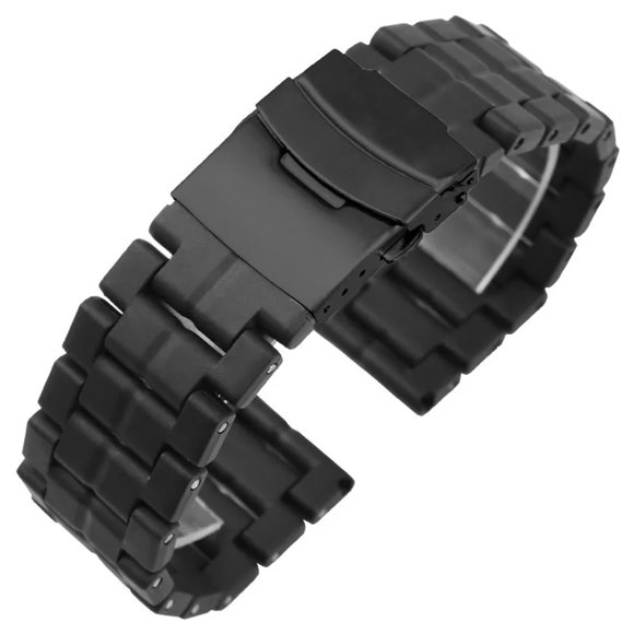 ZWP Bracelet de Montre en Acier Plastique Compatible avec Luminox Séries 7251 3050 3051 6402 Bracelet de Montre 23 mm Noir Bandes en Caoutchouc Imperméables Bracelets 1:1