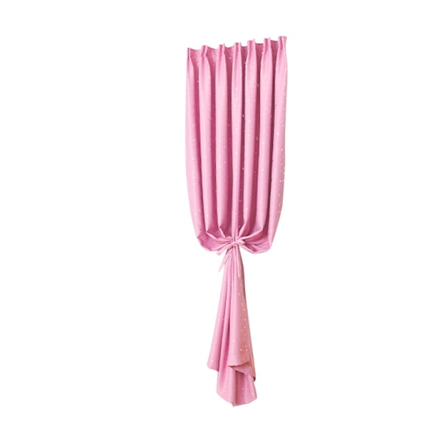 GOOHOCHY Cortina opaca con estampado de estrellas de 100 x 250 cm para oscurecer la habitación, ideal para sala de estar y dormitorio (rosa)