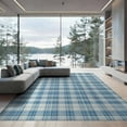 thumbnail image 2 of ODIKA 8'x10' Washable Area Rug Plaid Tartan Front Checkered Stripes Vintage Farmhouse Gingham for Dining Room, Large Office, Lounge, Non-Slip Chair-Friendly Mat, 2 of 7