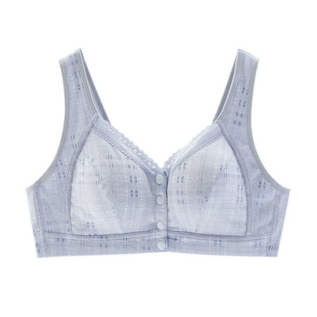 Front Closure Bras for Women Plus Size L-6X on Clearance Wireless Push Up Comfort-Cotton Underwear Ladies Casual Lightweight Support Bralettes
